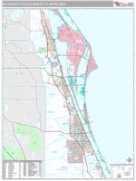 Melbourne Titusville Palm Bay Metro Area Wall Map